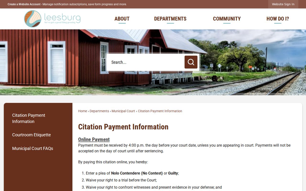 Lee County bench warrant payment and judge processing warning